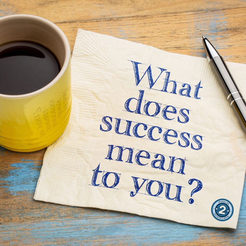 succes op een servet met koffie